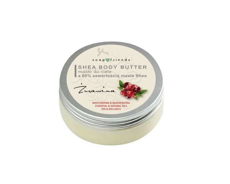 Shea Butter 80% Cranberry Body Butter 200ml Soap&Friends