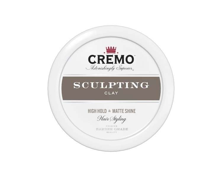 Cremo Barber Grade Hair Styling Sculpting Clay for Men High Hold Matte Finish 113g