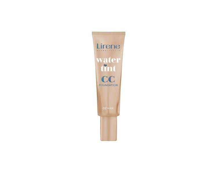 Lirene Water Tint CC Foundation Face Makeup 02 Nude 25ml