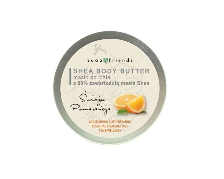 Shea Butter 80% Body Butter Orange 200ml Soap&Friends