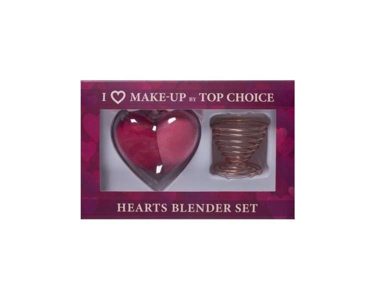 Top Choice Set Hearts Makeup Sponge 2pcs + Stand