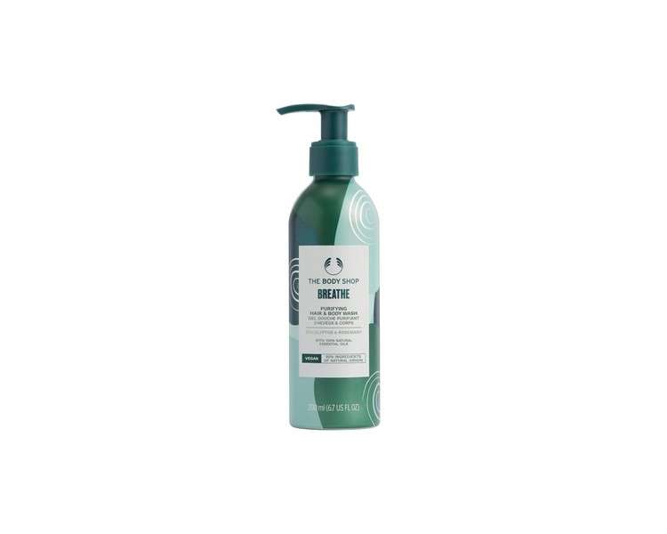 The Body Shop Breathe Purifying Hair and Body Wash Eucalyptus and Rosemary 6.7oz