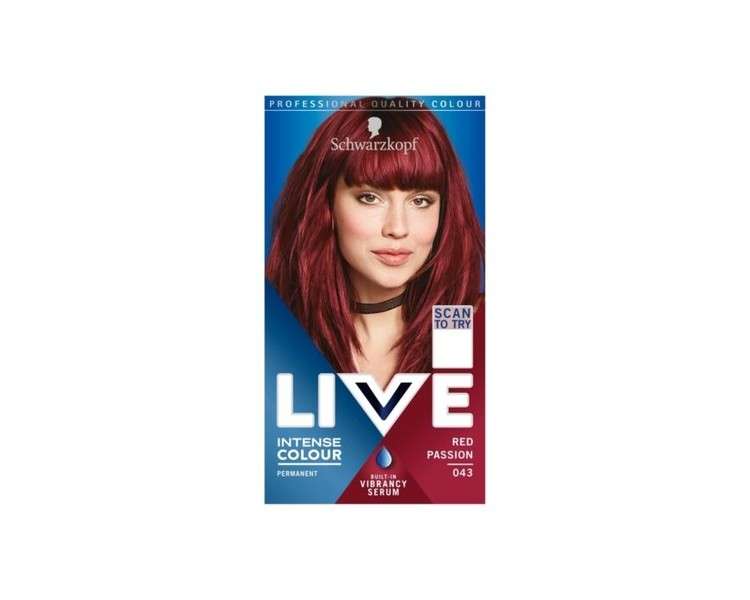Schwarzkopf Live Intense Colour Hair Dye 043 Red Passion
