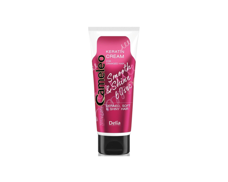 DELIA Smooth & Shine 60sec Keratin Moisturizing Cream for Damaged Hair 250ml
