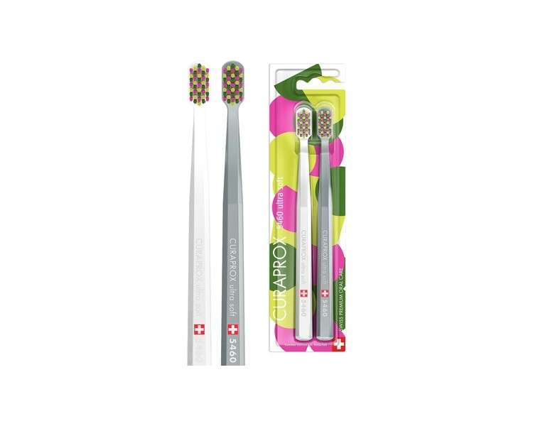 Curaprox CS 5460 Ultra Soft Manual Toothbrush Special Edition Summer 2023 Pack of 2