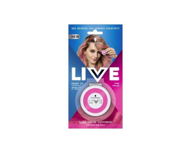 Schwarzkopf Live Paint It! Washable Hair Chalk Pink Crush 33g