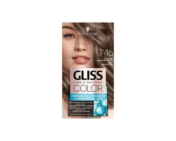 Color Care & Moisture Permanent Hair Color 7-16 Cool Popi