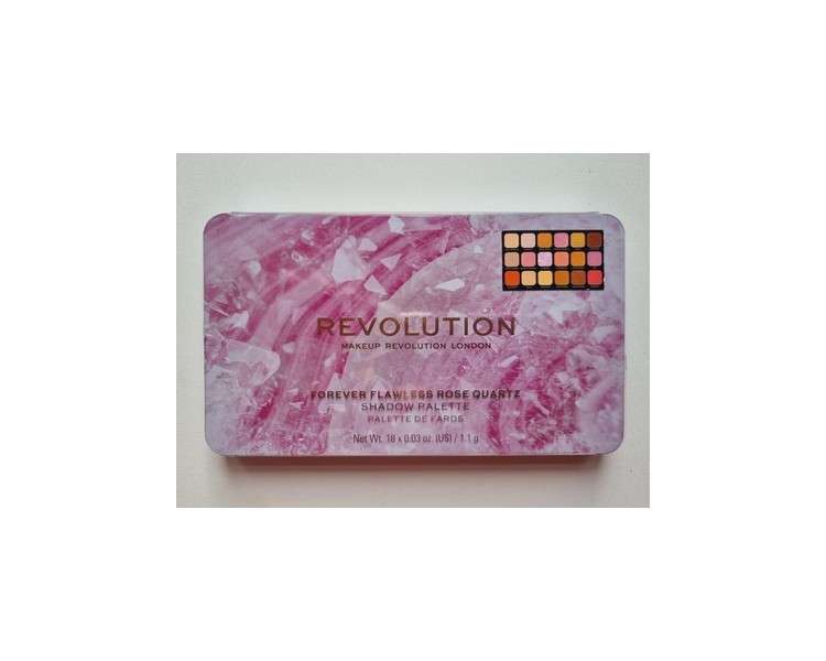 Revolution Forever Flawless Rose Quartz Eyeshadow Palette 18 x 1.1g Shades