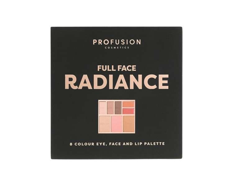 Profusion Cosmetics Full Face Palette Radiance 8 Shade Eye, Face & Lip Palette