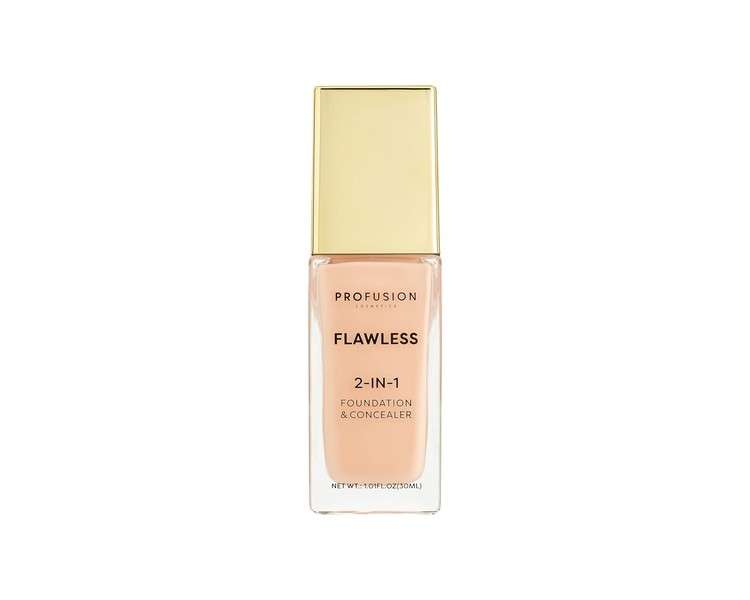 Profusion Cosmetics Flawless 2-in-1 Foundation and Concealer Rose Ivory