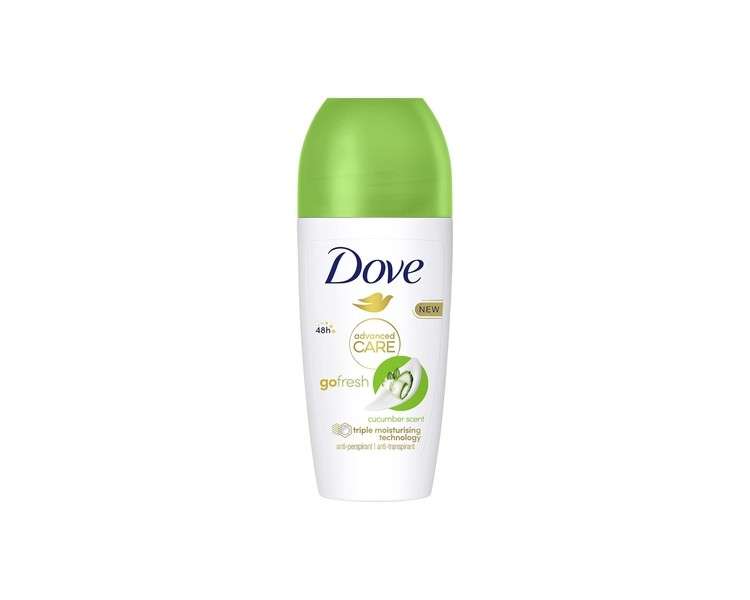 Dove Roll On Advanced Care Cucumber and Green Tea Air Freshener Antiperspirant 48 Hour Protection Deodorant for Men and Women 50ml