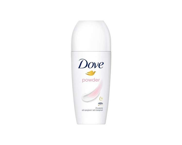 Dove Powder Anti-Perspirant Roll On Deodorant with ¼ Moisturising Cream 50ml