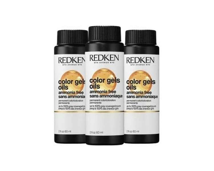 REDKEN Permanent Color Gel Oils NA 60ml 08NA - 8.01 - Pack of 3