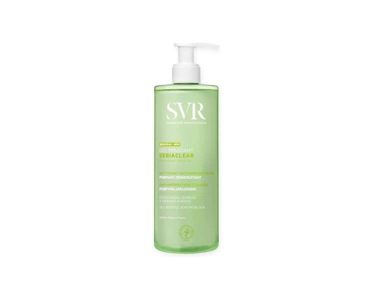 SVR SEBIACLEAR Foaming Face & Body Cleansing Gel for Oily, Acne-Prone, Combination Skin 400ml