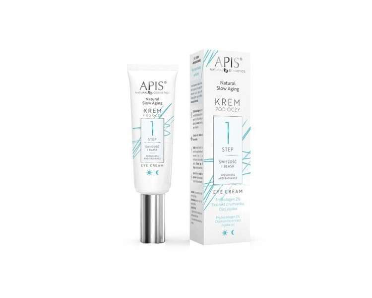 APIS Natural Slow Aging Eye Cream Freshness and Radiance Step 1 15ml