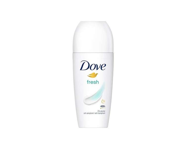 Dove Fresh Anti-Perspirant Roll On Deodorant with ¼ Moisturising Cream 50ml