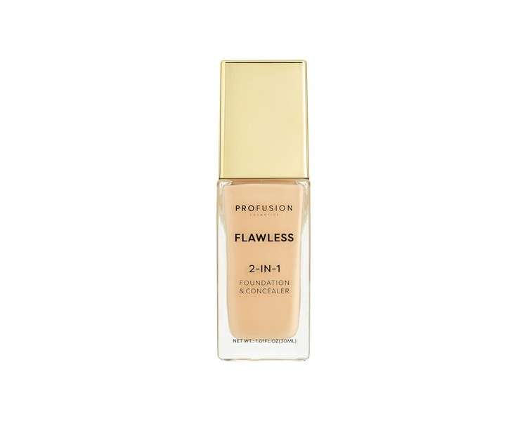 Profusion Cosmetics Flawless 2-in-1 Foundation & Concealer Fair Beige