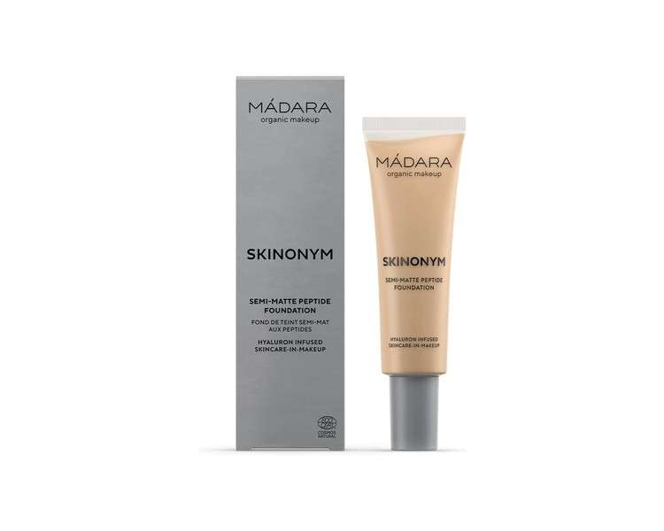 MÁDARA Organic Skincare SKINONYM Semi-Matte Peptide Foundation 40 Sand 30ml