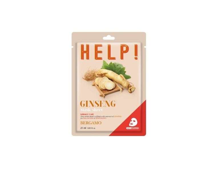 BERGAMO Help Sheet Mask with Ginseng 25ml