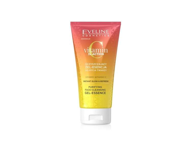 Eveline Vitamin C 3x Action Instant Glow Cleansing Gel Essence Face Wash 150ml