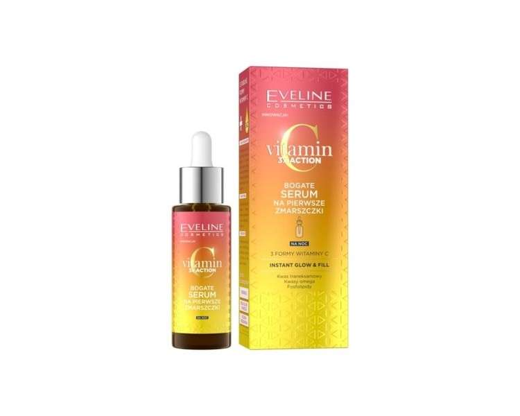 Vitamin C 3x Action Rich Serum for First Wrinkles 30ml Eveli