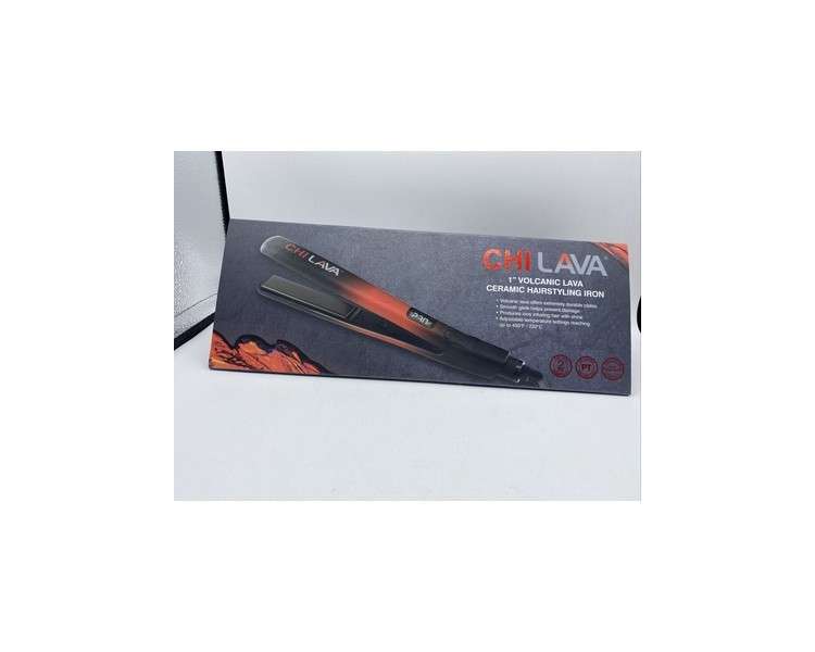 CHI Lava Hair Styling Iron 1 Inch Ceramic Lava for Less Heat & Amazing Shine