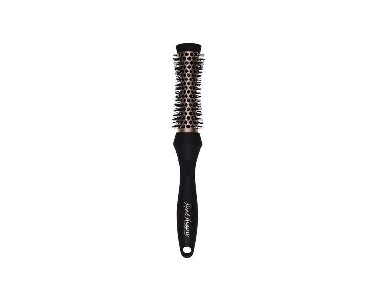 Denman X-Small Thermo Ceramic Hourglass Hot Curl Brush for Blow-Drying, Straightening, Defined Curls, Volume and Root-Lift Rose Gold and Black