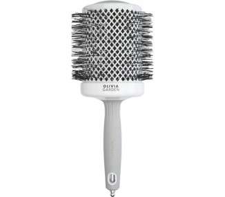 Olivia Garden Expert Blowout Shine Hairbrush White and Grey 80mm