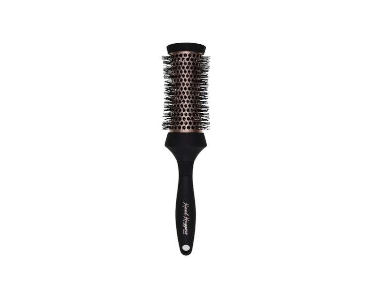 Denman Medium Thermo Ceramic Hourglass Hot Curl Brush for Blow-Drying, Straightening, Defined Curls, Volume and Root-Lift - Rose Gold and Black