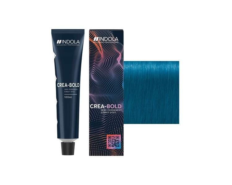 Indola Crea-Bold Semi-Permanent Turquoise Blue Hair Color 100ml