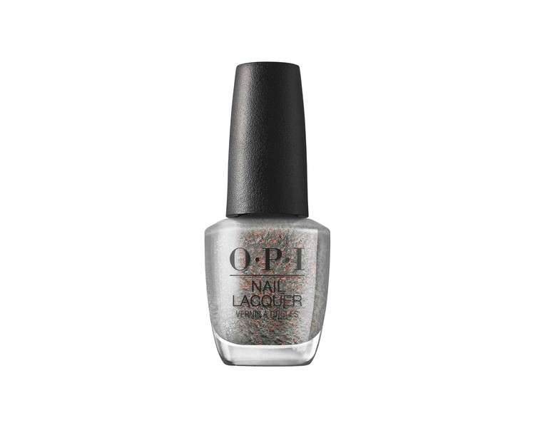 OPI Nail Lacquer Opaque Shimmer Finish Metallic Gray & Gold Nail Polish 0.5 fl oz