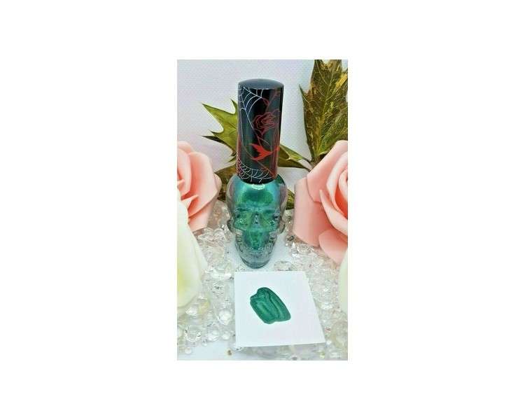 Revolution Skull Dark Pearl Green Nail Polish - Monster