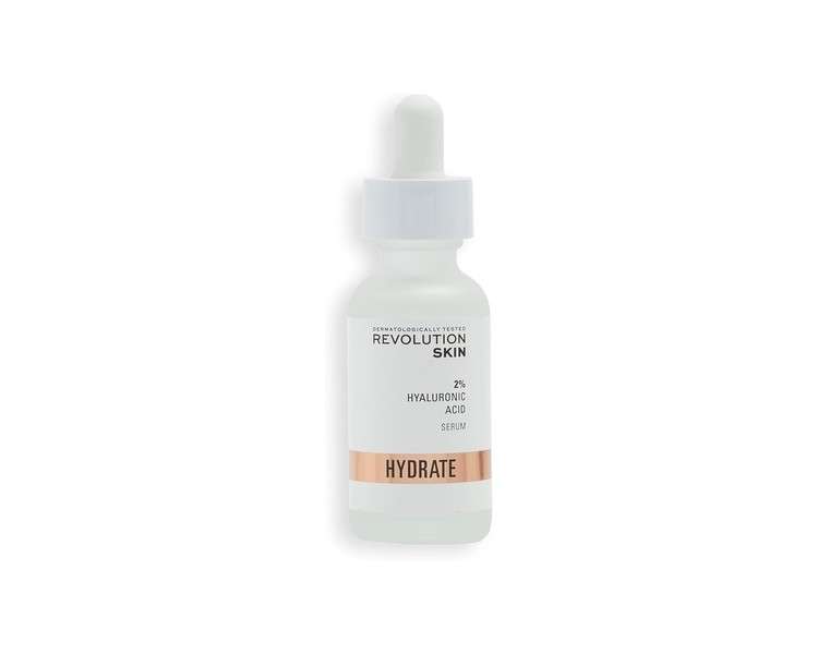 Revolution Beauty London Skincare Hyaluronic Acid Serum 2% Solution Fragrance Free 30ml