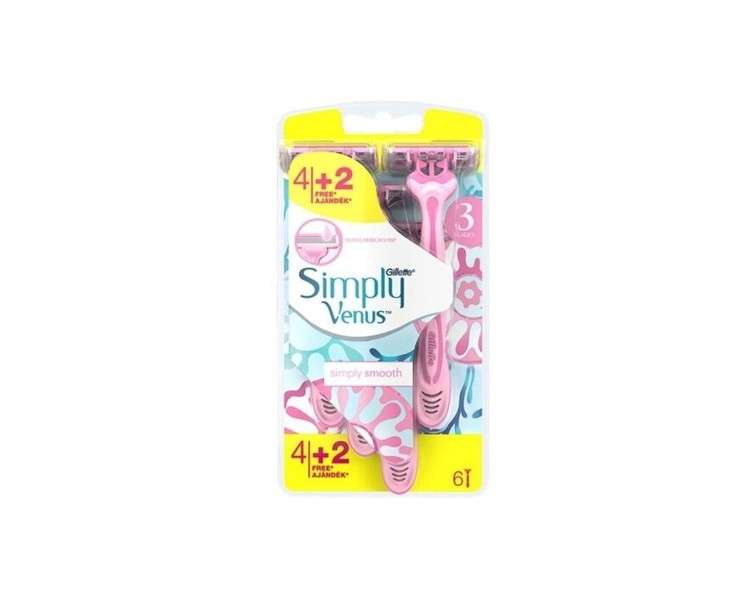 Simply Venus 3 Disposable Women's Razors 6pcs