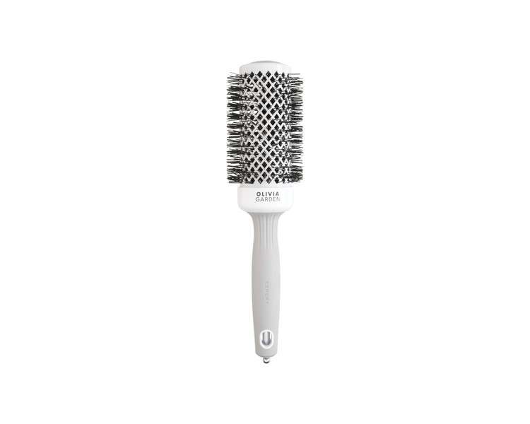 Olivia Garden Expert Blowout Shine Hairbrush White and Grey 45mm