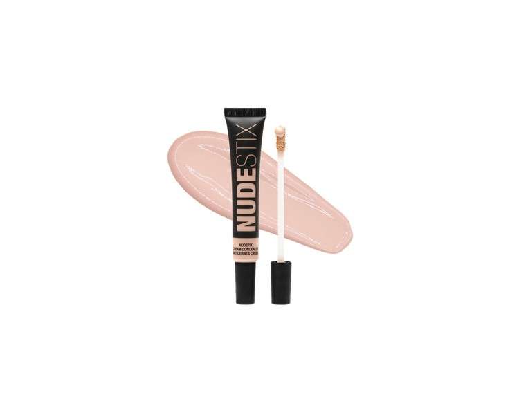 Nudestix NudeFix Cream Concealer Lightweight Liquid Natural Finish Makeup Hydrating Brightening Under Eye Dark Circle Corrector Reduces Redness and Blemishes Shade Nude 3 0.34 fl oz 10ml