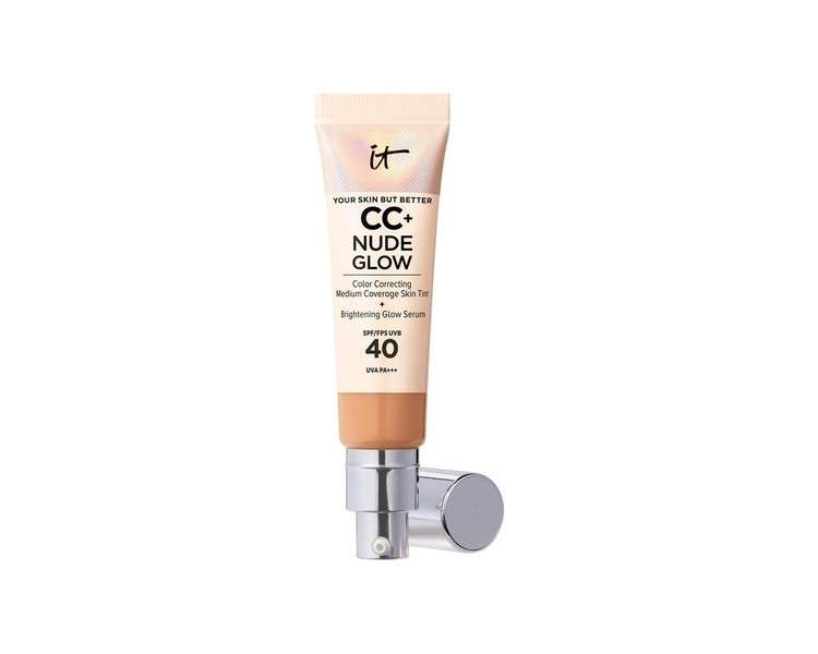 IT Cosmetics Your Skin But Better CC+ and Nude Glow Lightweight Medium Coverage Foundation and Glow Serum Neutral Tan 1g