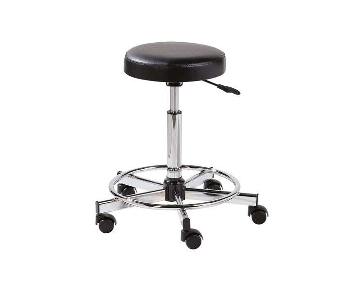 Comair 3070128 Gigant Rolling Stool with Chrome Foot Ring