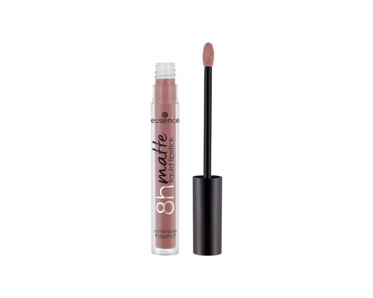 Essence 8h Matte Liquid Lipstick Highly Pigmented with Smudge-proof Matte Finish Vegan and Cruelty Free 02 Silky Hazelnut