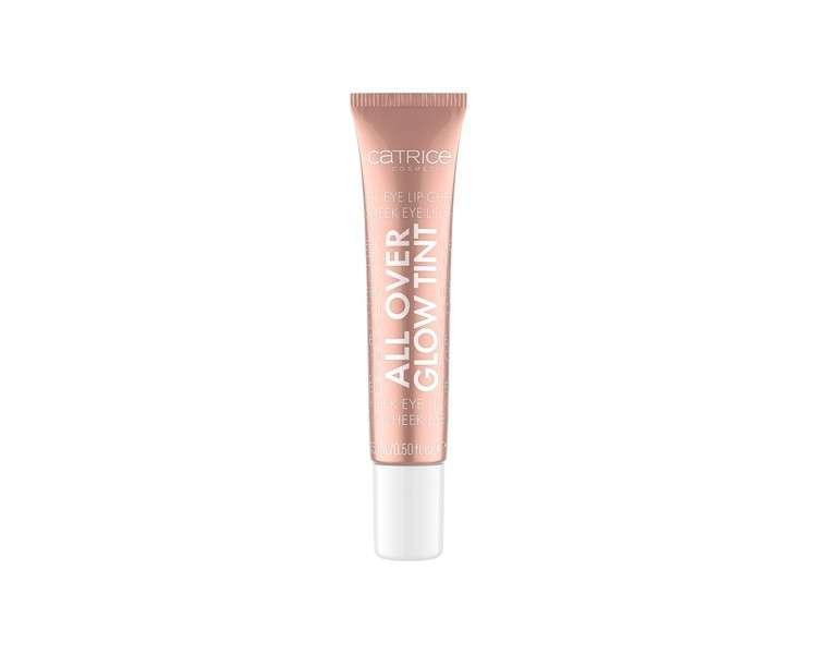 Catrice All Over Glow Tint Multi-Use Liquid Highlighter with Vitamin C, Niacinamide, Squalene, and Panthenol 0.51 Fl Oz