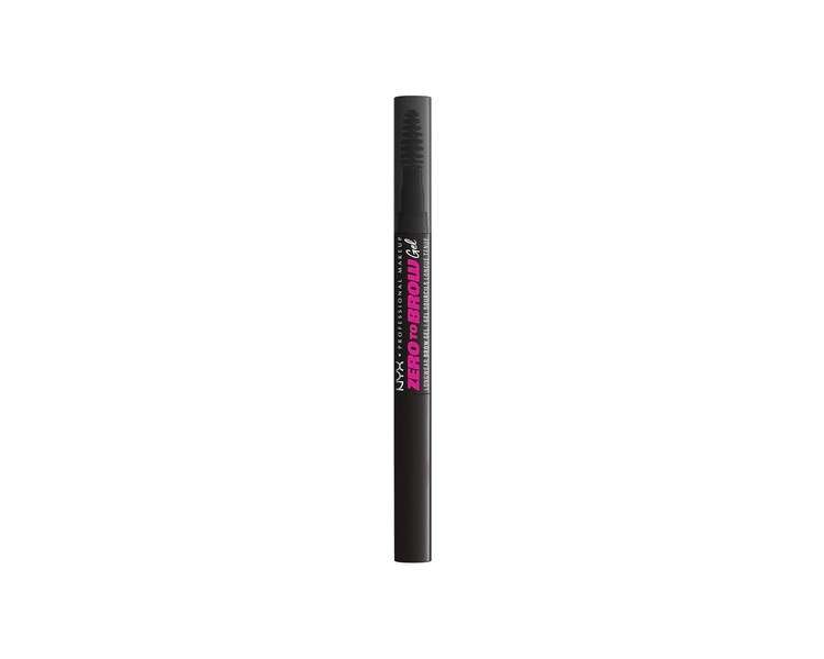 NYX Professional Makeup Longwear Vegan Tinted Liquid Eyebrow Gel Zero to Brow 12 Black 1ml