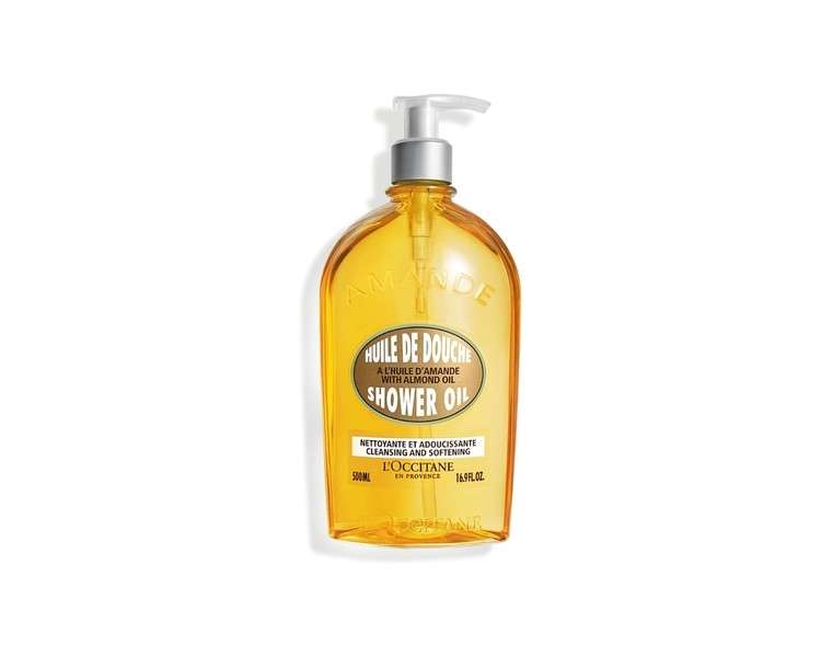 L'OCCITANE Almond Shower Oil 500ml Luxury Size Nourishing and Sweet Scented Shower Oil for All Skin Types