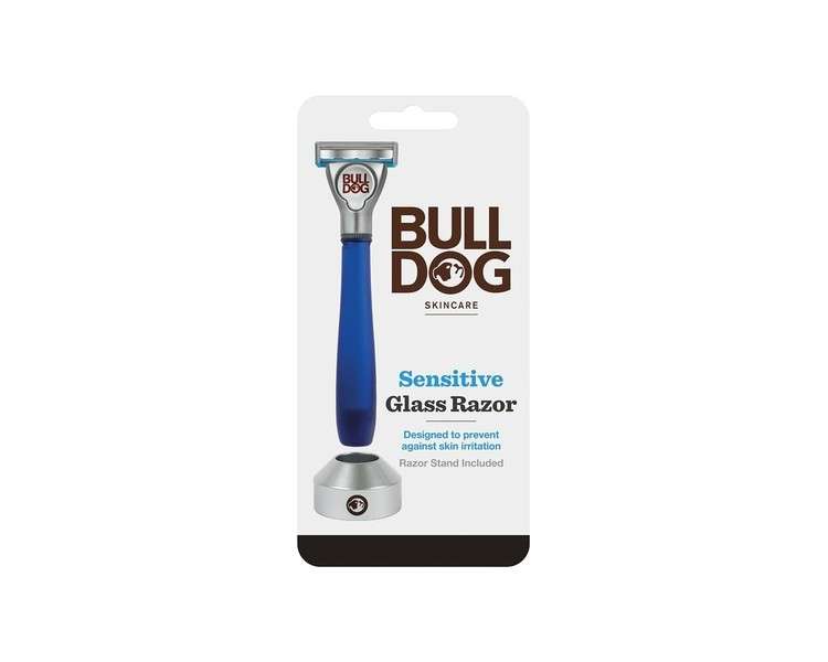 Bulldog Skincare Sensitive Glass Razor - Blue