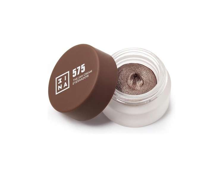 3INA MAKEUP The 24H Cream Eyeshadow 575 Brown 24H Longwearing Waterproof Fast Drying Formula Creamy Texture Highly Pigmented Matte and Shimmer Finish Vegan Cruelty Free