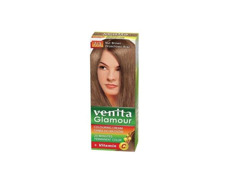 Venita Glamour Hair Color 7/3 Walnut Brown