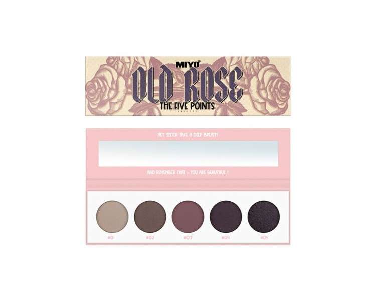 MIYO The Five Points Eyeshadow Palette Old Rose 6.5g