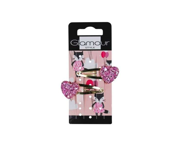 Kids Hair Sparkle Hearts 2 Pieces Glamour