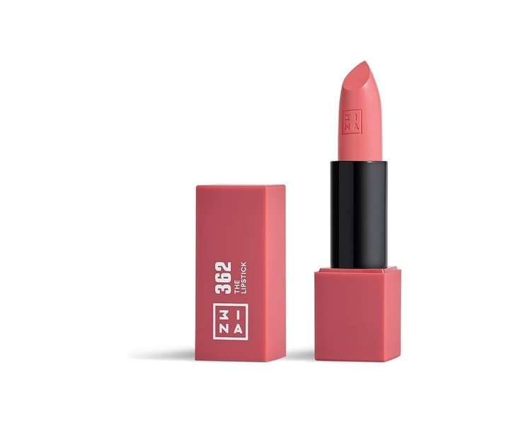 3INA Makeup The Lipstick 362 Pink Lipstick with Vitamin E and Shea Butter Long Lasting Lip Colour Matte Finish Creamy Texture Vegan Cruelty Free