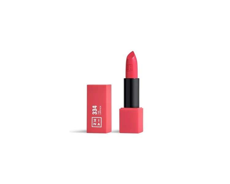 3INA Makeup The Lipstick 334 Vivid Pink Matte Lipstick with Vitamin E and Shea Butter Long-lasting Highly Pigmented Cream Vanilla-scented Vegan Cruelty Free