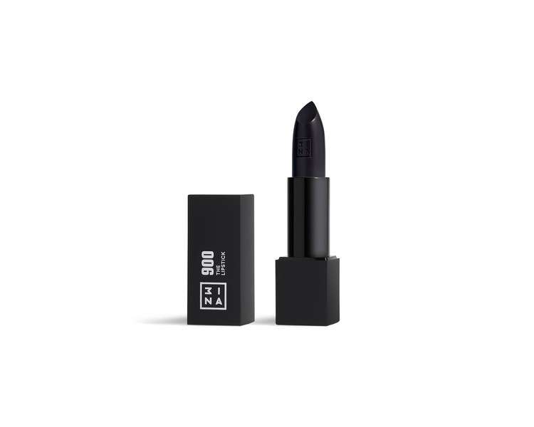 3ina Matte Black Lipstick with Magnetic Cap Hydrating Finish Cruelty Paraben Free and Vegan 0.11oz